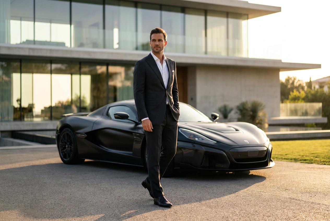 A realistic luxury lifestyle photo created by Lyvoriia for use as a YouTube thumbnail.