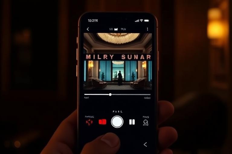 Phone playing a cinematic luxury video clip